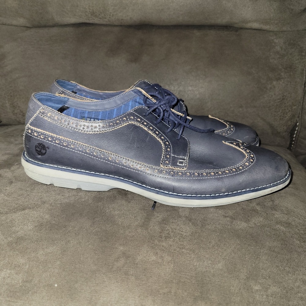 Timberland Kempton Earthkeepers Navy Blue Wingtip Oxford Men's Size 13